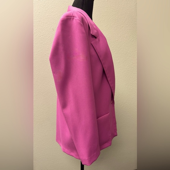 DonKenny Fuchsia Vintage 90s Y2K Statement Piece "Power" Blazer Size 12 - Picture 3 of 5